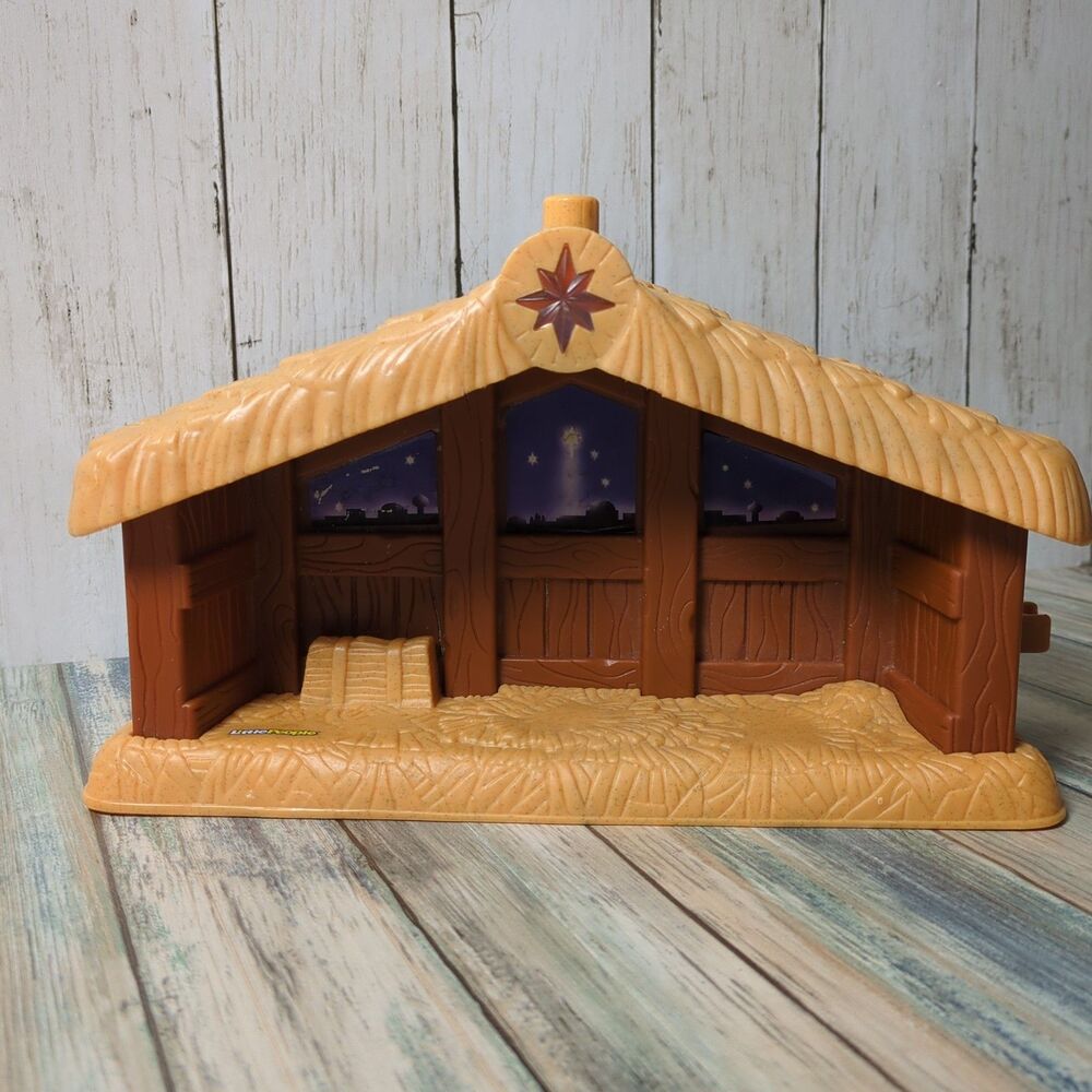 Fisher Price Little People Nativity Manger Working Music Lights Stable Christmas